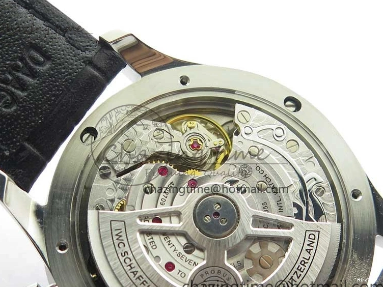 MIROTIME 0520 Elegant Portuguese IW371615 ZF 1:1 Best Edition SS Green Dial on Black Leather Strap A96355 V 7081